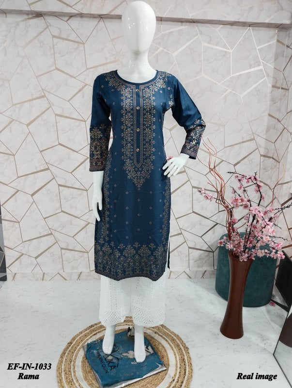 Beautiful Heavy Rayon Foil Printed Kurti