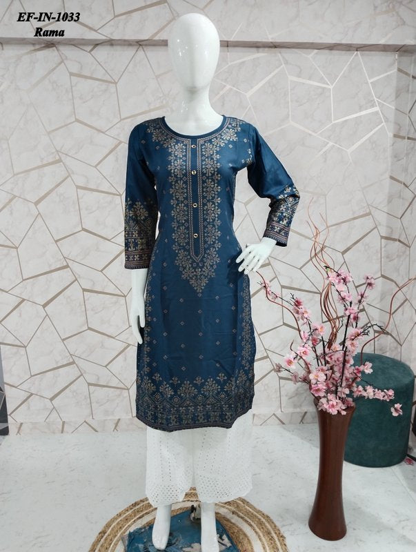 Beautiful Heavy Rayon Foil Printed Kurti