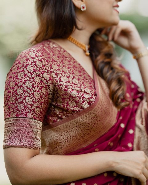 Traditional Soft Lichi Silk With Jacquard Work Sarees