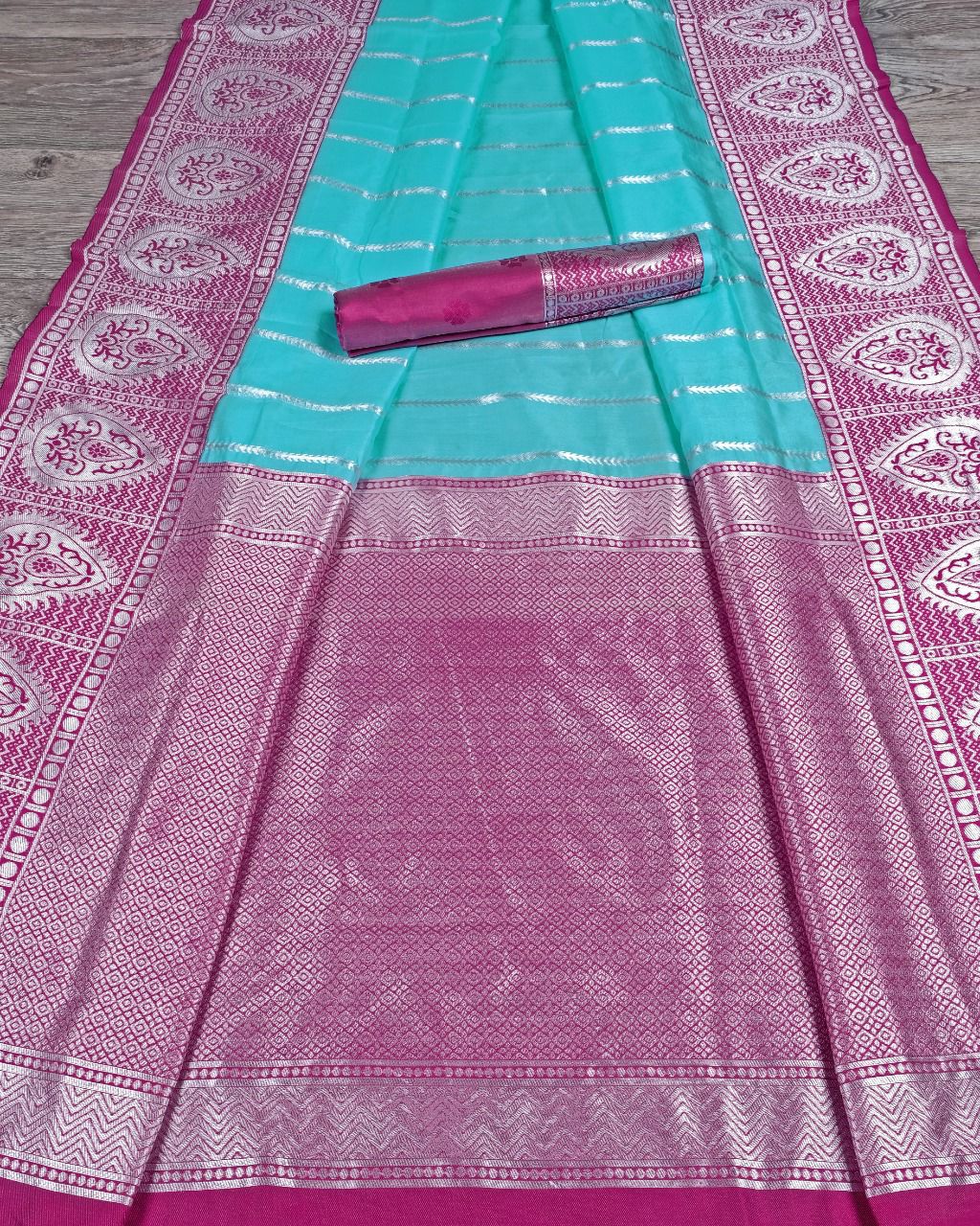 Tradtional Soft Lichi Silk Jacquard Work Sarees