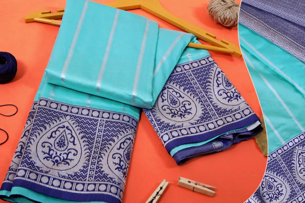 Tradtional Soft Lichi Silk Jacquard Work Sarees