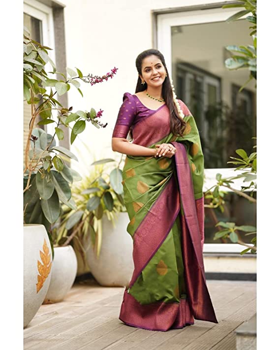 Exclusive Soft Lichi Silk With Jacquard Work Sarees