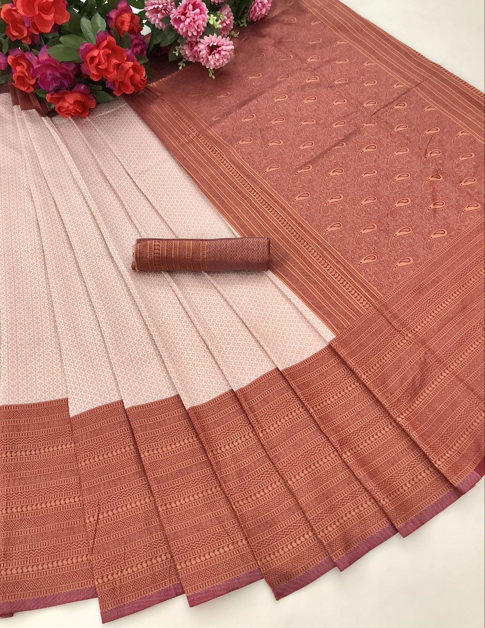 Exclusive Soft Banarasi Lichi Silk Jacquard Work Sarees
