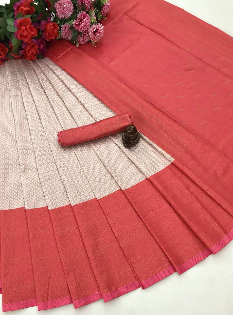 Exclusive Soft Banarasi Lichi Silk Jacquard Work Sarees