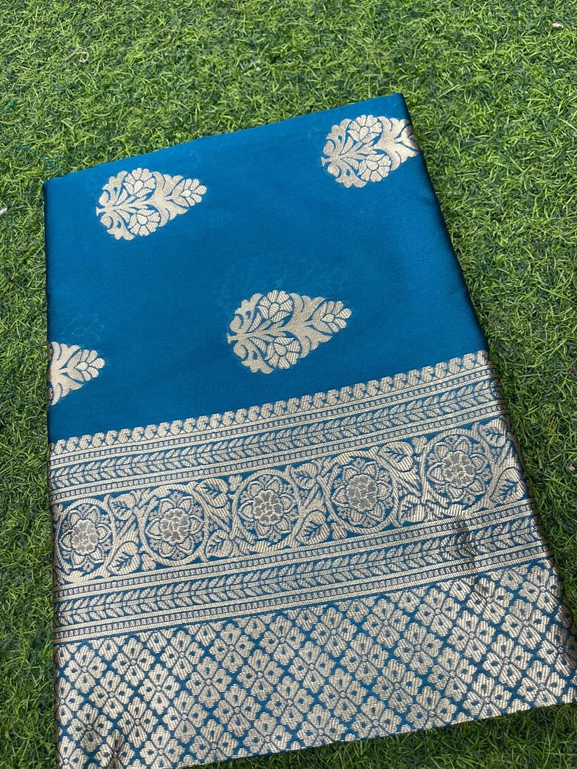 Designer Soft Lichi Silk Jacquard Work Sarees