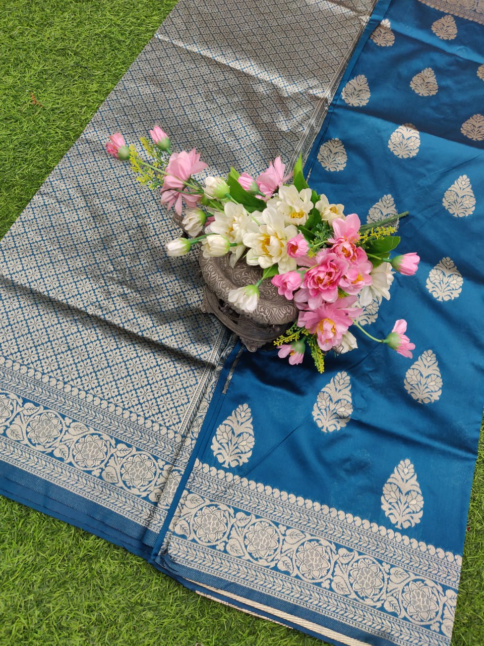 Designer Soft Lichi Silk Jacquard Work Sarees