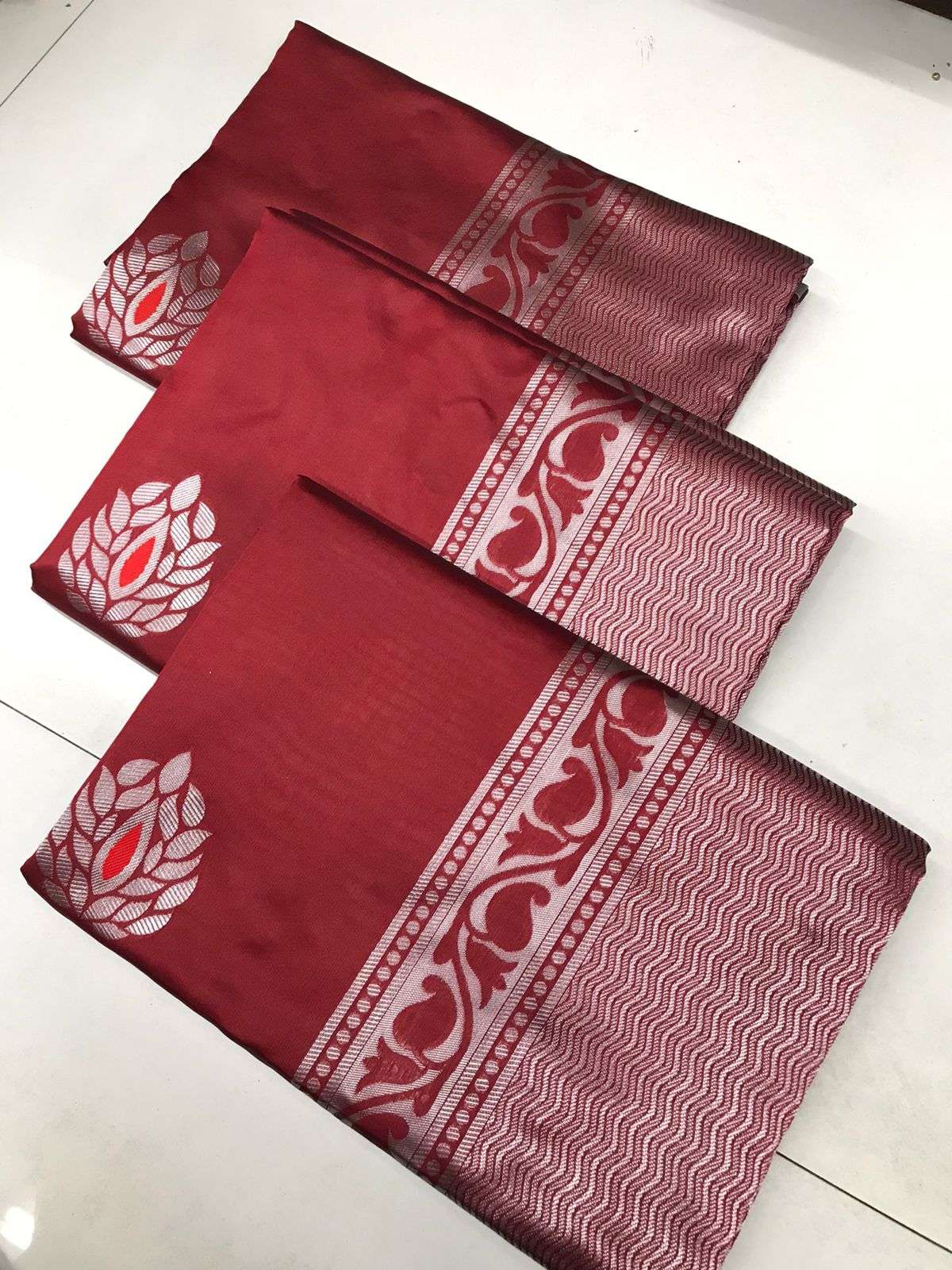 Tranding Soft Lichi Silk Jacquard Work Sarees