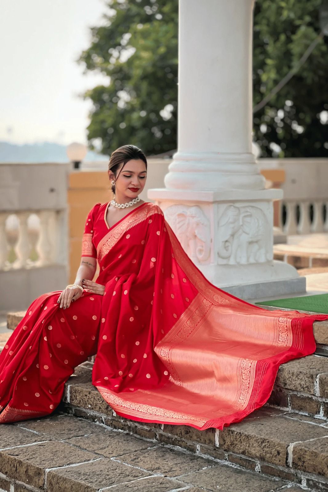 Exclusive Soft Lichi Silk Jacquard Work Sarees
