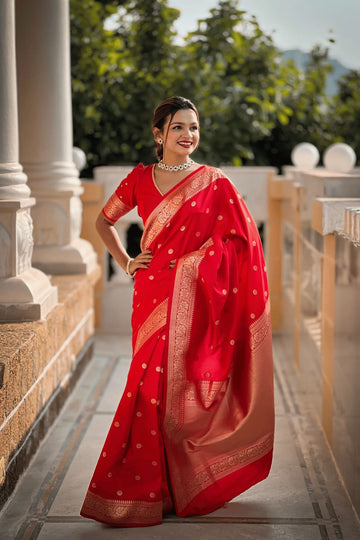 Exclusive Soft Lichi Silk Jacquard Work Sarees