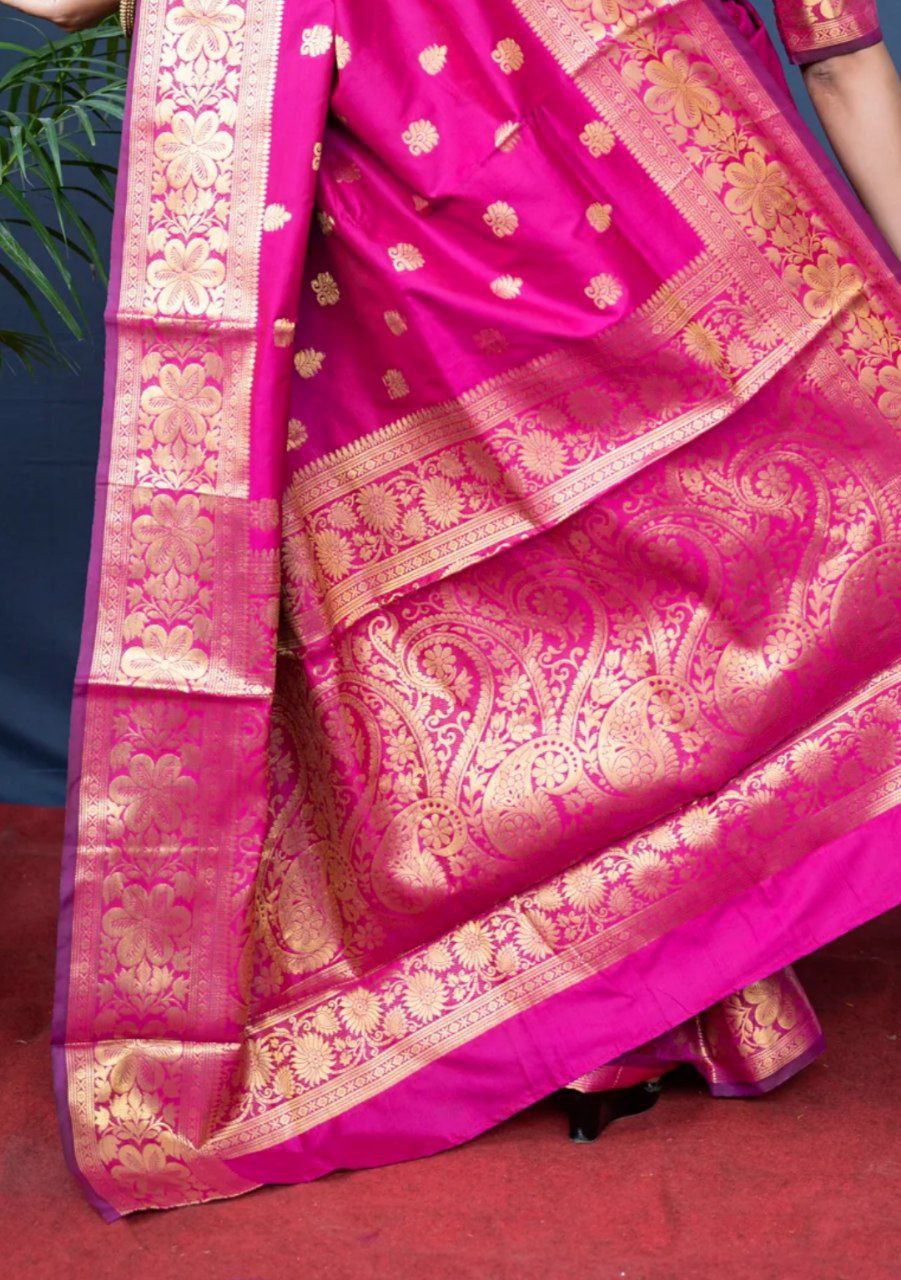 Designer Soft Lichi Silk Jacquard Work Sarees