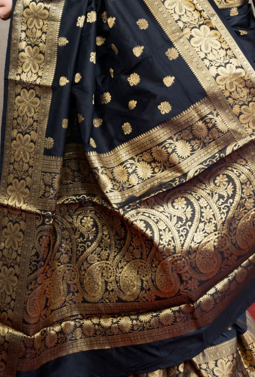 Designer Soft Lichi Silk Jacquard Work Sarees