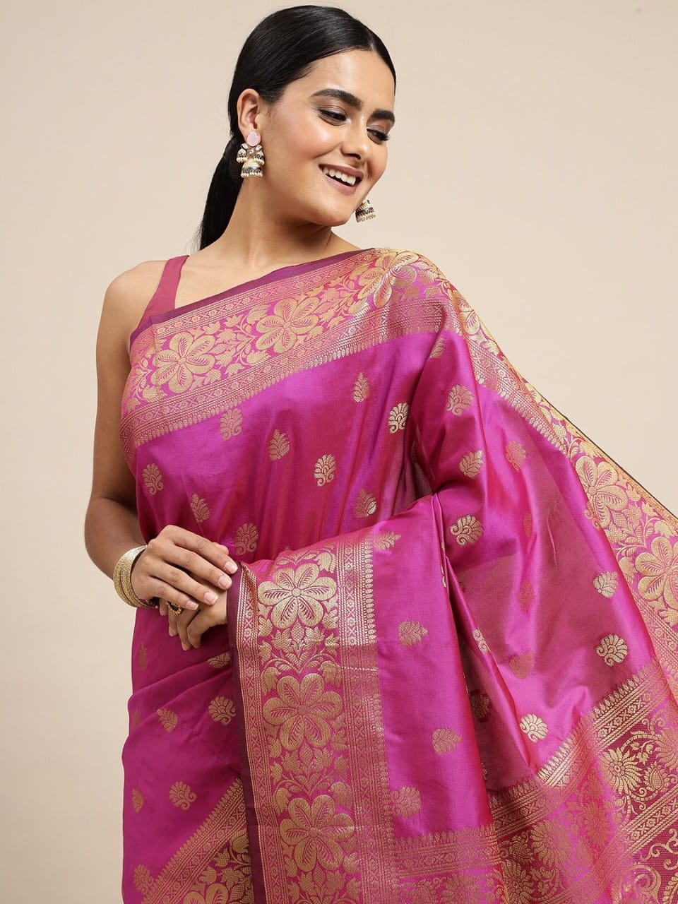 Designer Soft Lichi Silk Jacquard Work Sarees