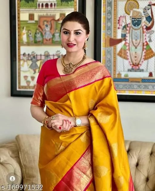 Trending Soft Lichi Silk Jacquard Work Sarees