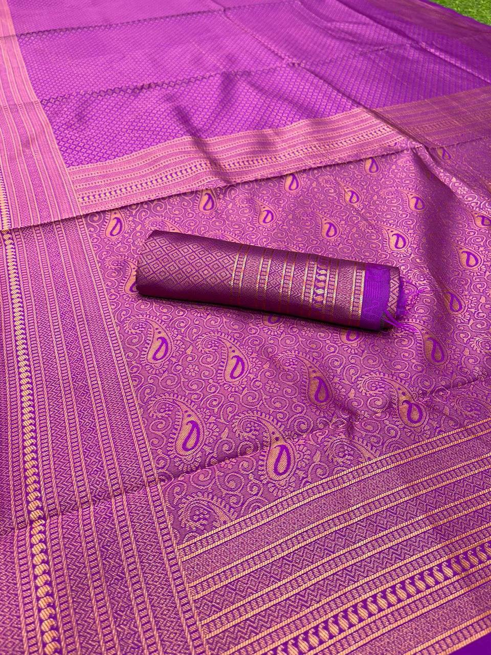 Exclusive Soft Lichi Silk With Jacquard Work Sarees