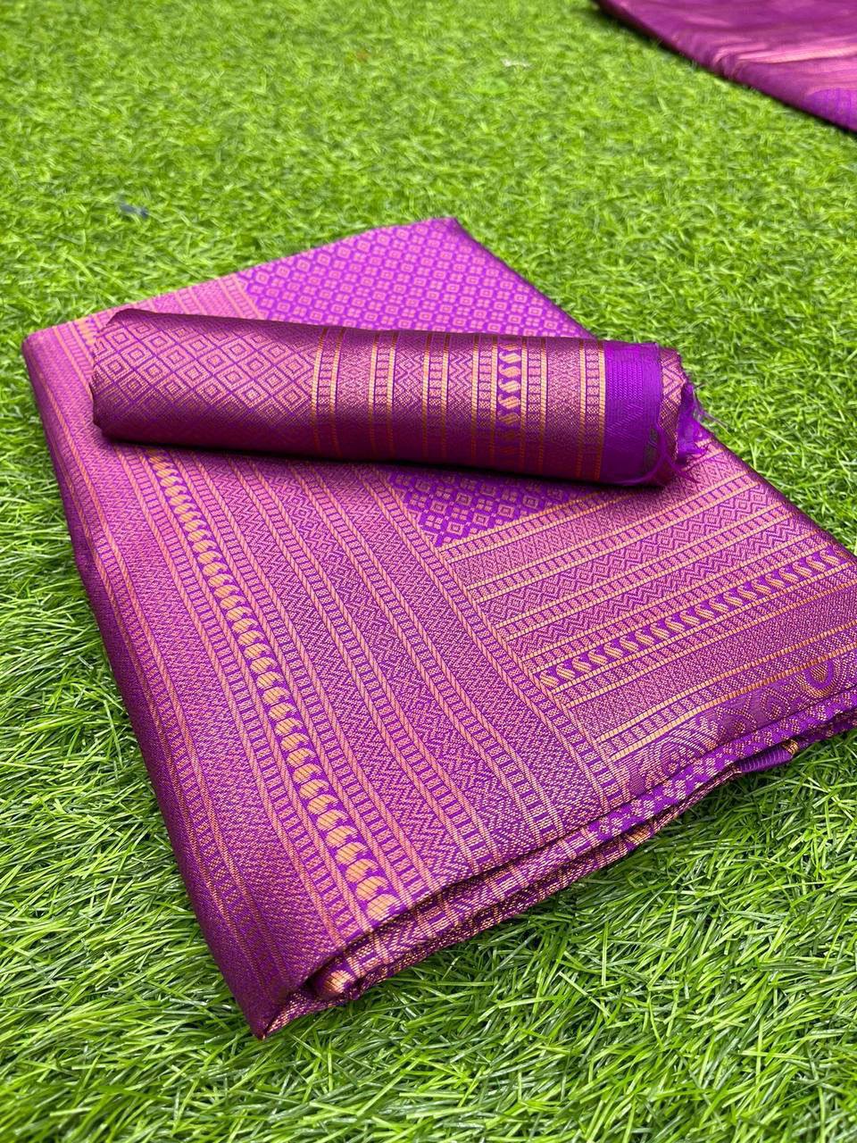 Exclusive Soft Lichi Silk With Jacquard Work Sarees
