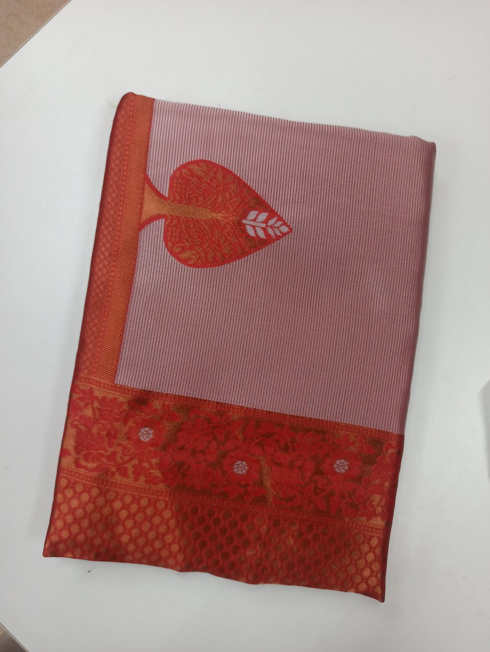 Partywear Soft Lichi Silk With Copper Jacquard Work Sarees
