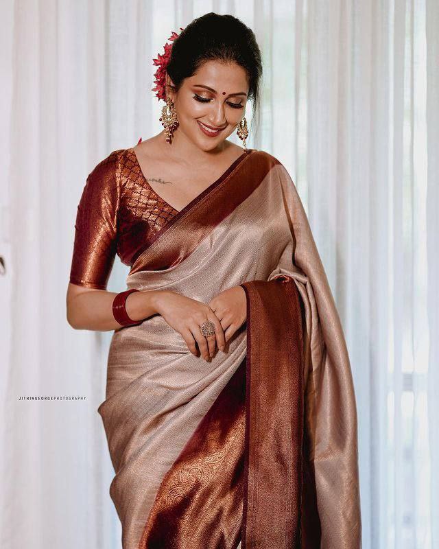 Exclusive Soft Lichi Silk With Jacquard Work Sarees