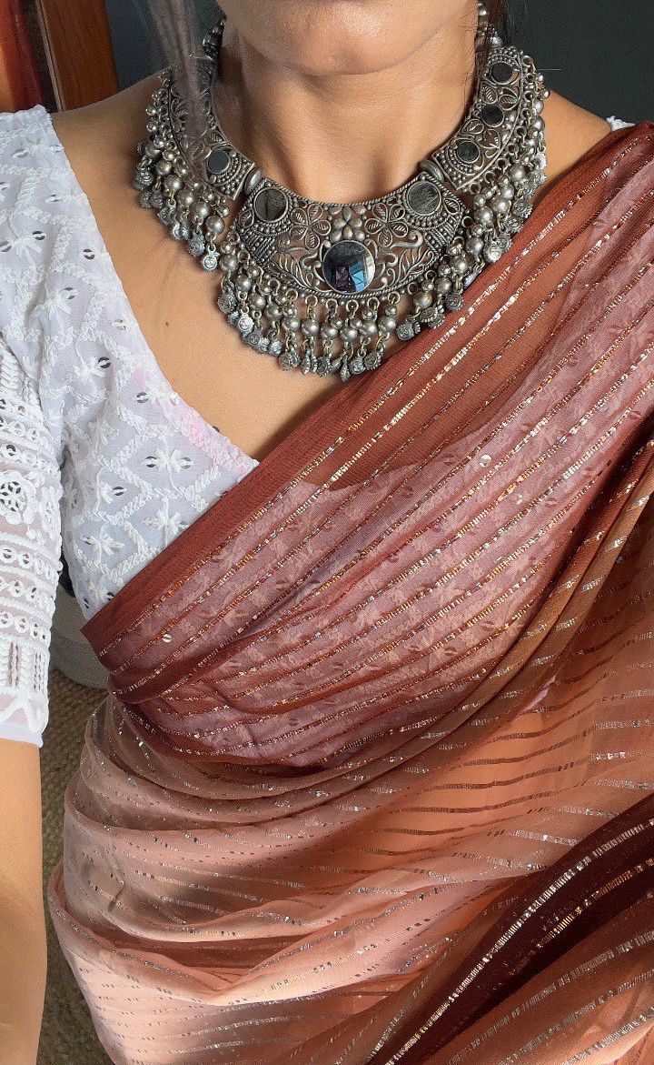 Exclusive Soft Naylone With Sequence Work Sarees