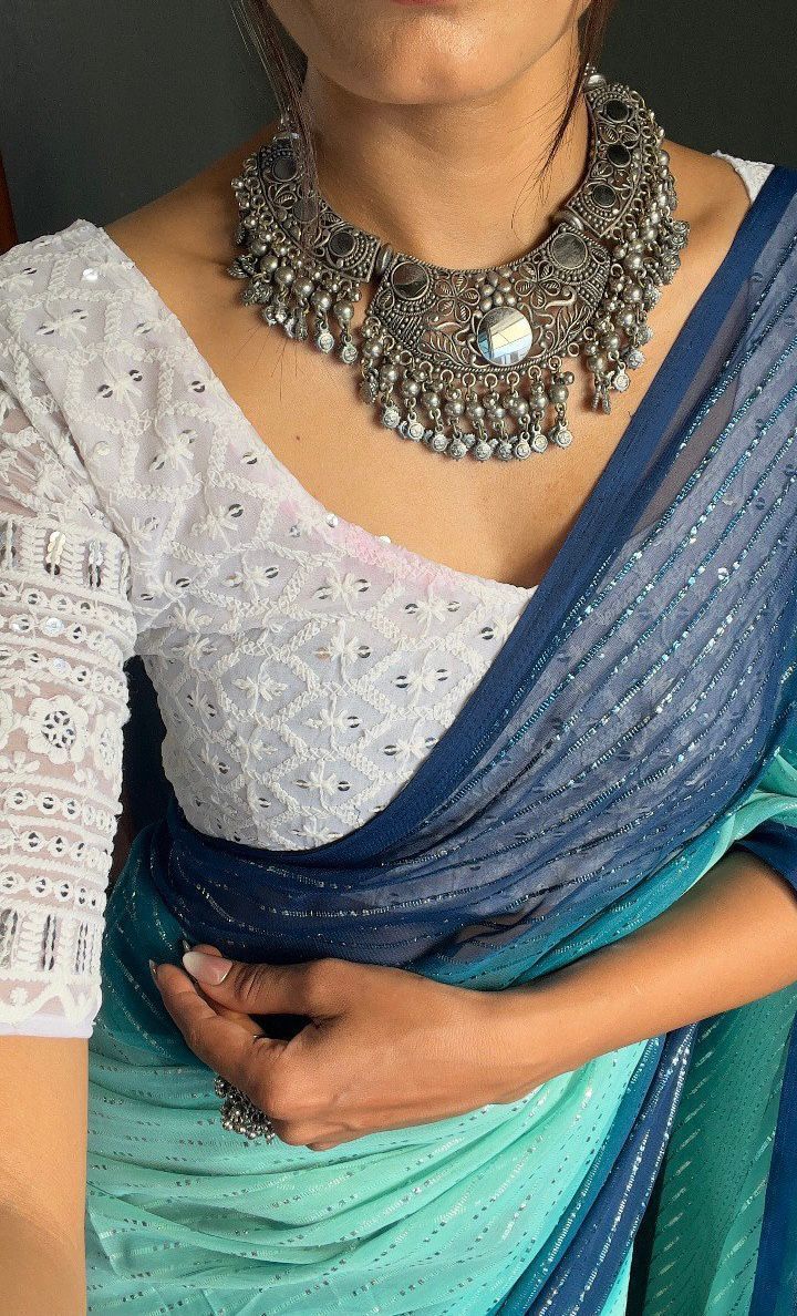 Exclusive Soft Naylone With Sequence Work Sarees