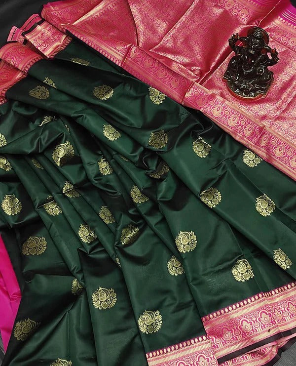 Designer Soft Lichi Silk Jacquard Work Sarees