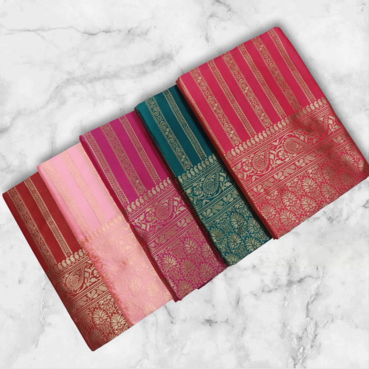 Partywear Banarasi Soft Lichi Silk Jacquard Work Sarees