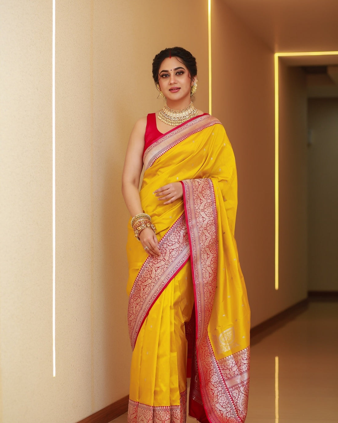 Exclusive Soft Lichi Silk Jacquard Work Sarees