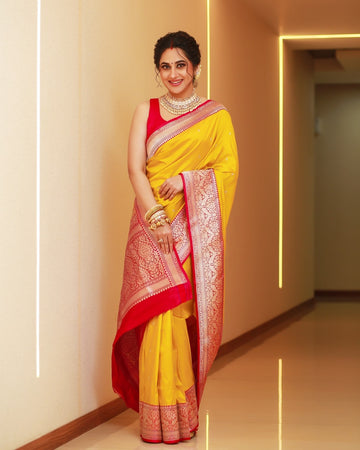 Exclusive Soft Lichi Silk Jacquard Work Sarees