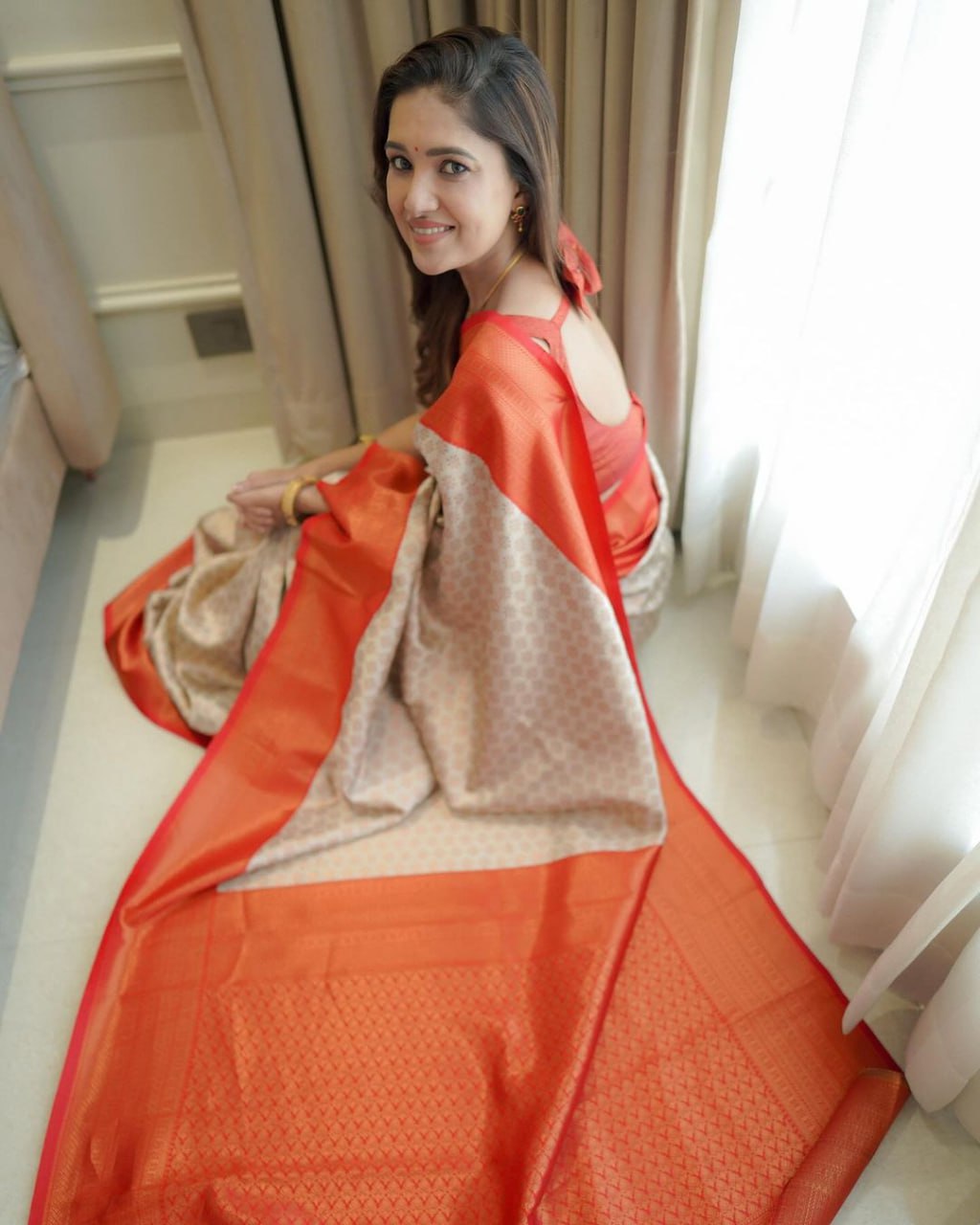 Designer Soft Lichi Silk Jacquard Work Sarees