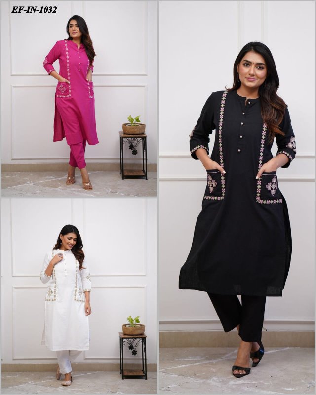 Latest Heavy Rayon With 2 Pocket Kurti With Pant Co-ord Set