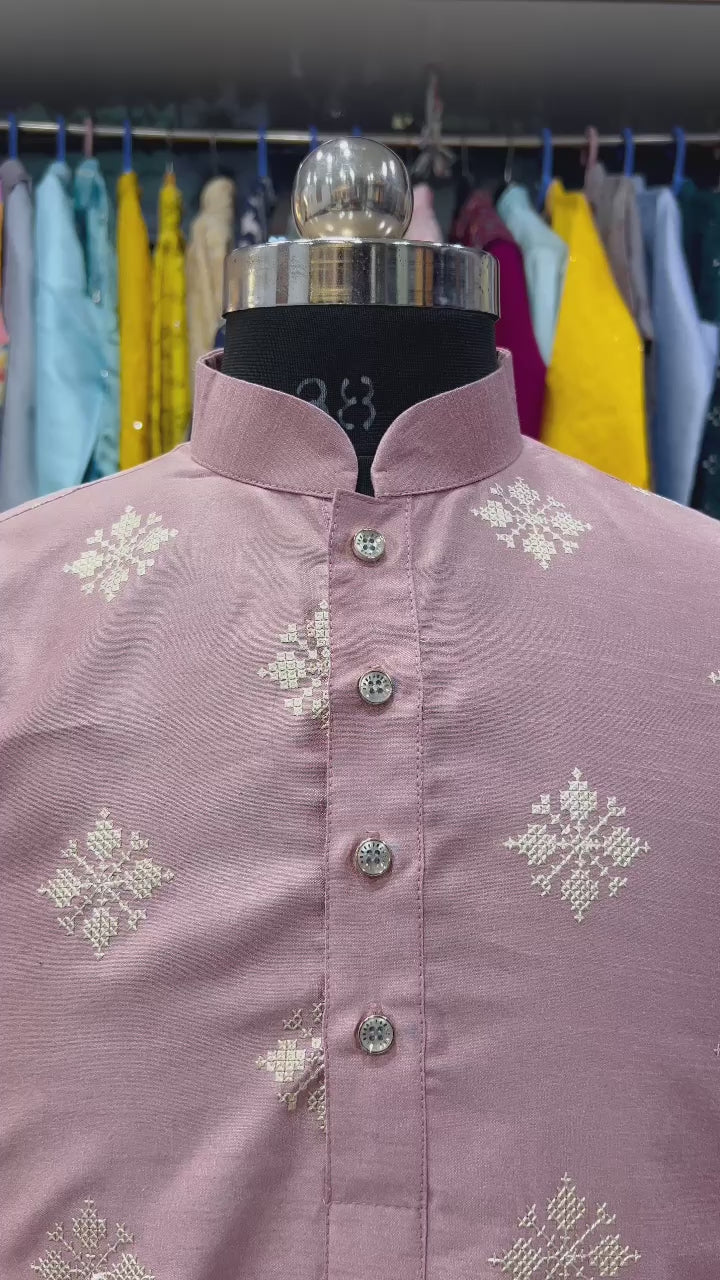 Exclusive Soft Parbon Silk Sequence Work Mens Wear