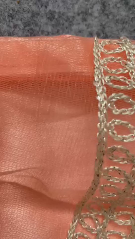 Beautiful Designer Net With Chain Work Kurti Pant Dupatta Suit.