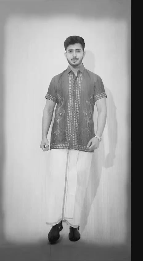 Designer Rubi Slab Cotton With Embroidery Work Shirt