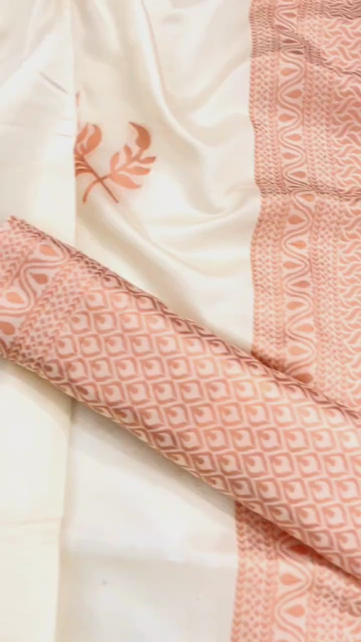 Beautiful Soft Banarasi Lichi Silk Jacquard Work Sarees